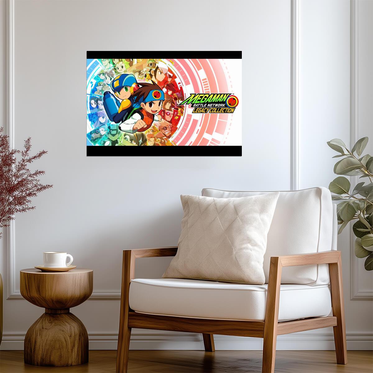 Mega Man Battle Network Legacy Collection Poster | MegaMan.EXE and Lan Hikari - Video Games Poster