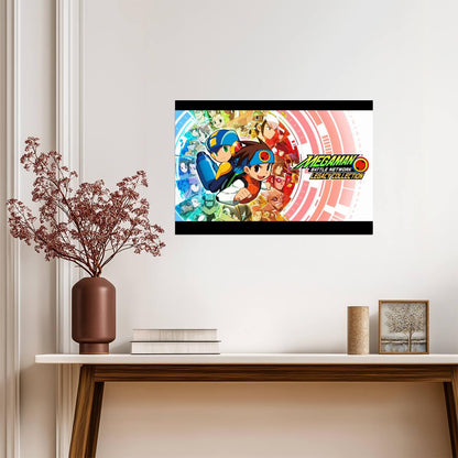 Mega Man Battle Network Legacy Collection Poster | MegaMan.EXE and Lan Hikari - Video Games Poster
