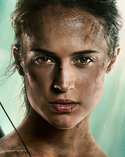 Tomb Raider 2018 Movie Poster | Alicia Vikander as Lara Croft | Close-Up Portrait - Movies & TV Poster