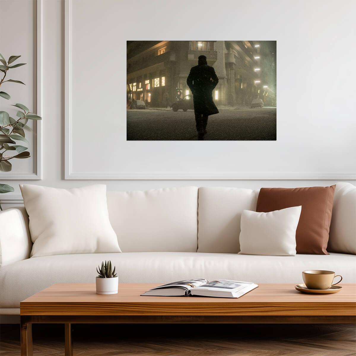 Blade Runner 2049 Movie Poster | Lone Figure in a Foggy Street - Movies & TV Poster