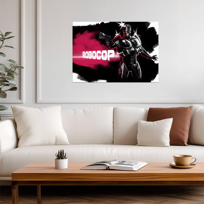 RoboCop 1987 Movie Poster | Black and Red Graphic Illustration - Movies & TV Poster
