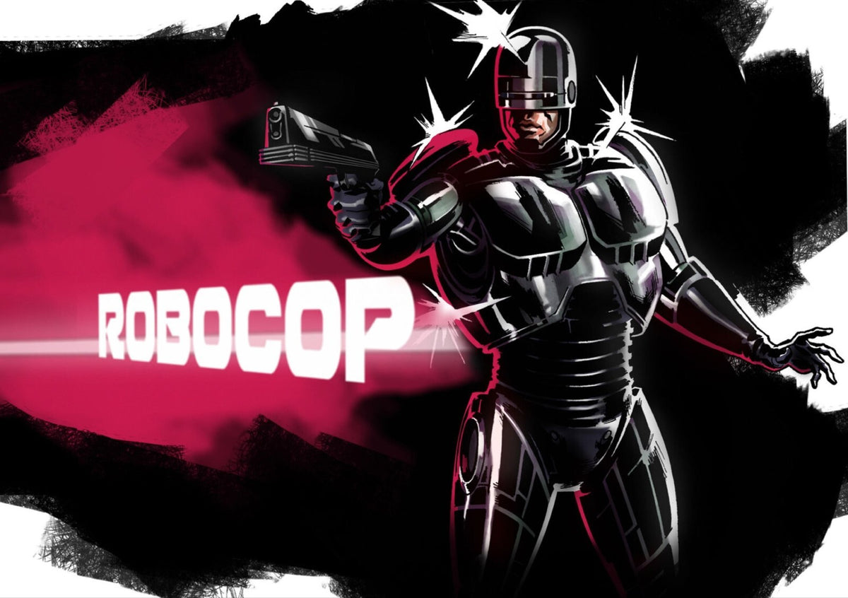 RoboCop 1987 Movie Poster | Black and Red Graphic Illustration - Movies & TV Poster