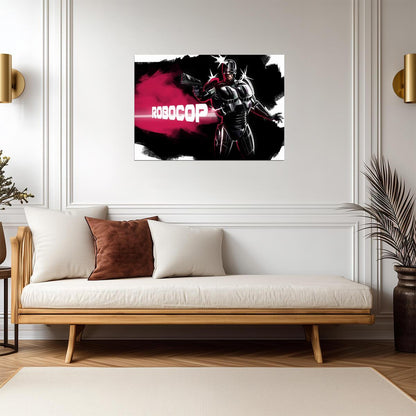 RoboCop 1987 Movie Poster | Black and Red Graphic Illustration - Movies & TV Poster