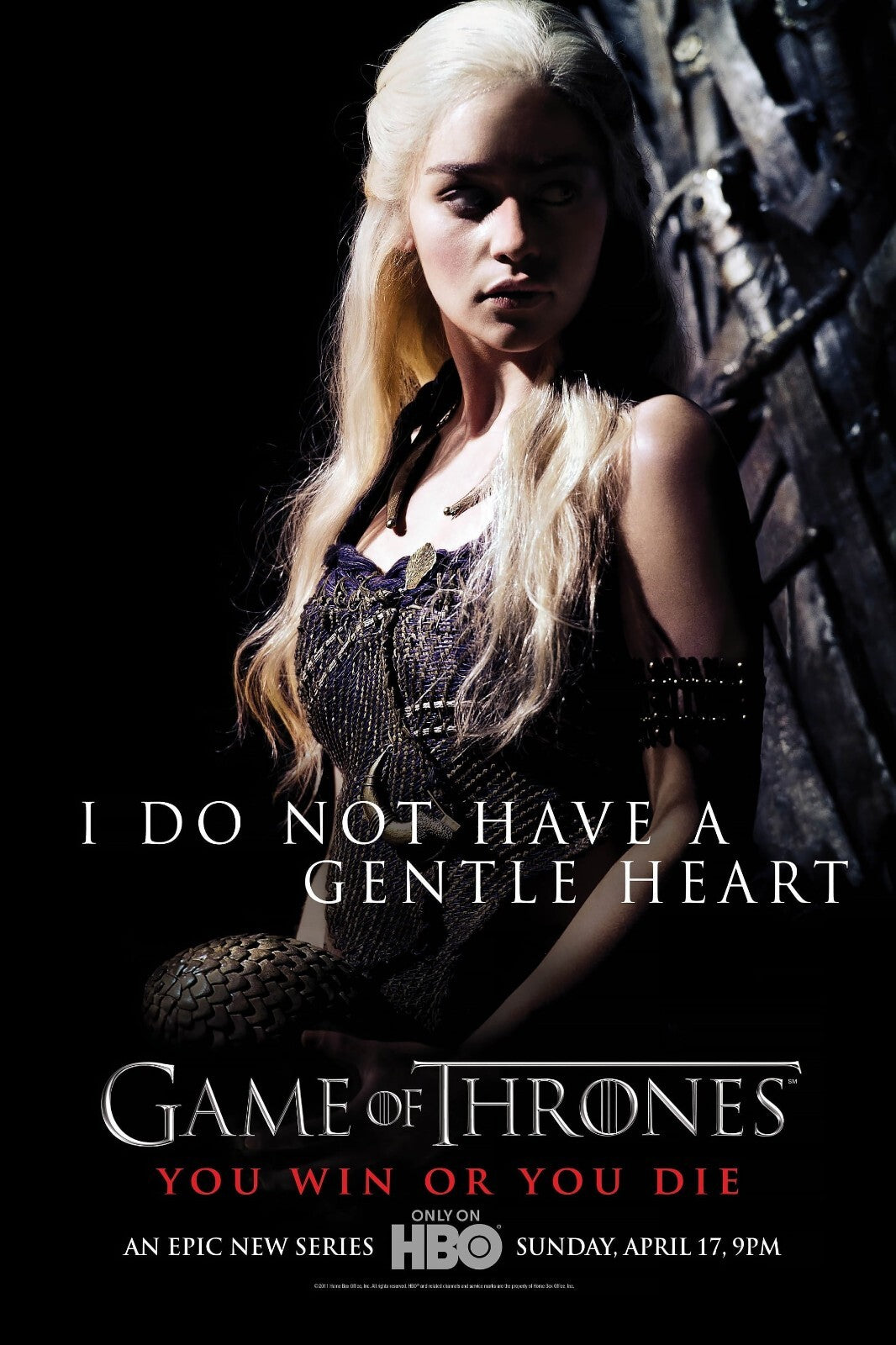 Game of Thrones Poster | Daenerys Targaryen | I Do Not Have a Gentle Heart - Movies & TV Poster