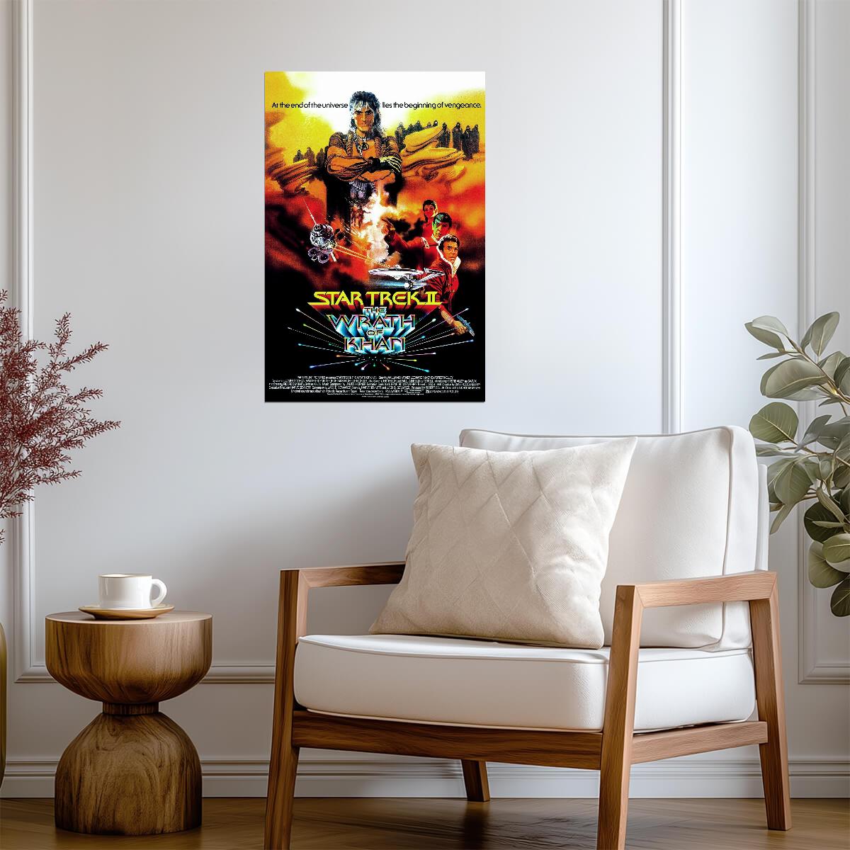 Star Trek II The Wrath of Khan Movie Poster | Khan and Enterprise Battle Collage - Movies & TV Poster
