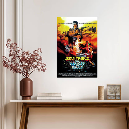 Star Trek II The Wrath of Khan Movie Poster | Khan and Enterprise Battle Collage - Movies & TV Poster