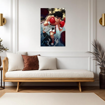 Hajime no Ippo Poster | Ippo Makunouchi Throwing a Punch - Anime Poster