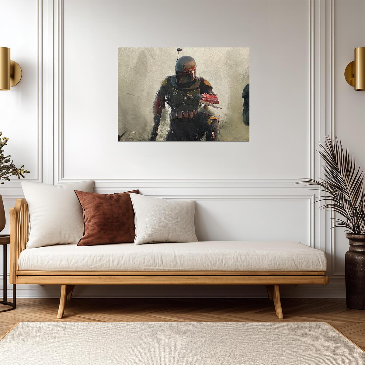 The Book of Boba Fett TV Series Poster | Boba Fett in Battle-Worn Armor - Movies & TV Poster
