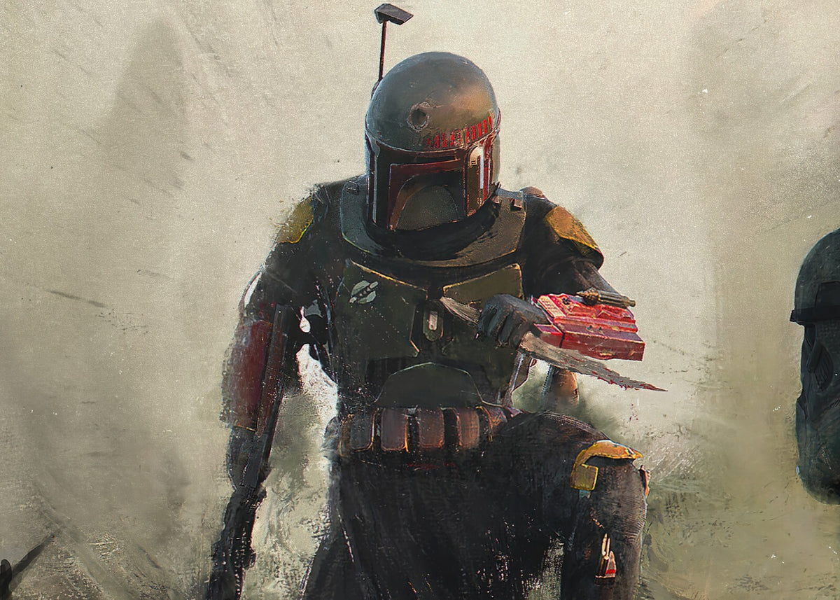 The Book of Boba Fett TV Series Poster | Boba Fett in Battle-Worn Armor - Movies & TV Poster