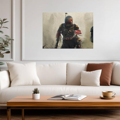 The Book of Boba Fett TV Series Poster | Boba Fett in Battle-Worn Armor - Movies & TV Poster