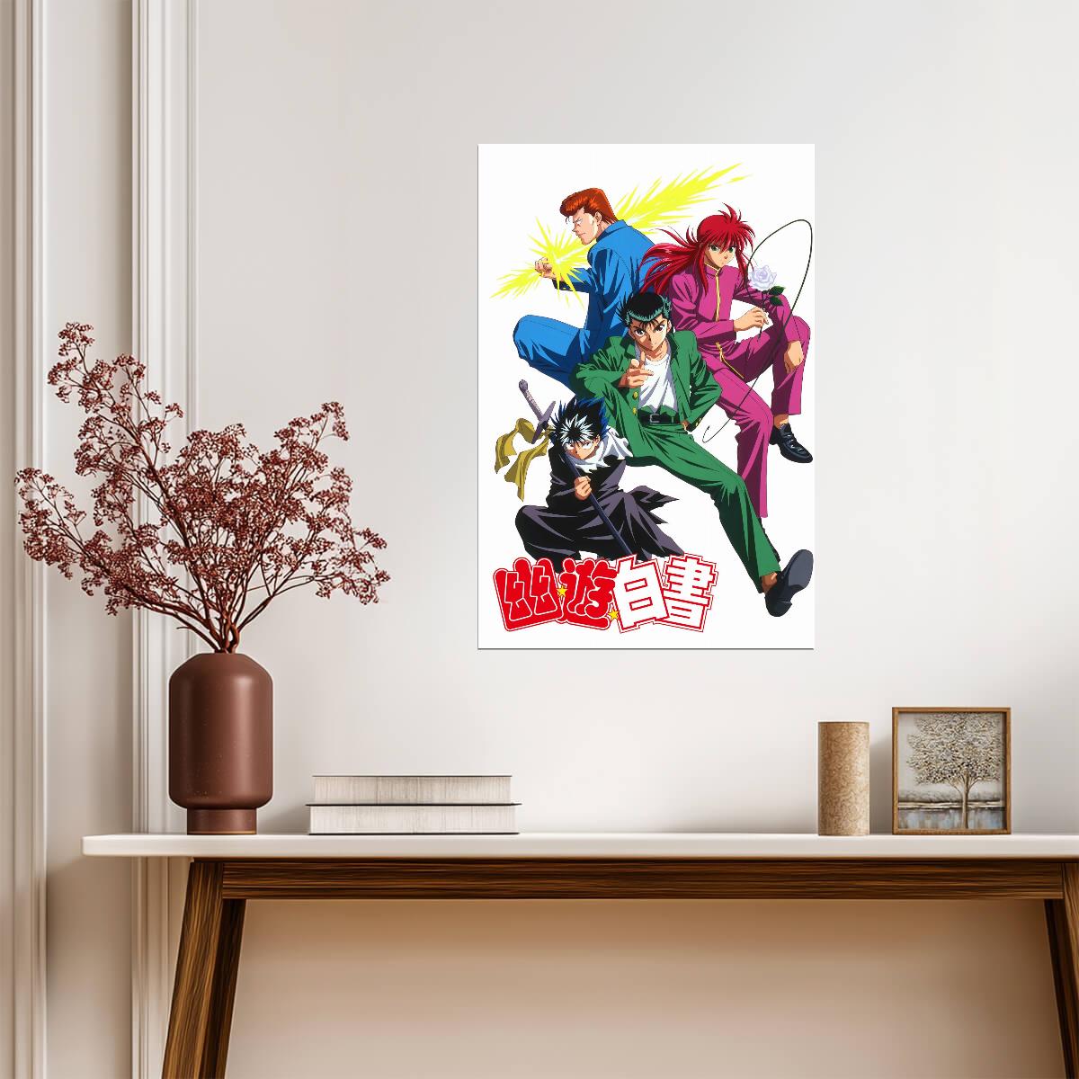 Yu Yu Hakusho Poster | Team Urameshi with Spirit Energy - Anime Poster