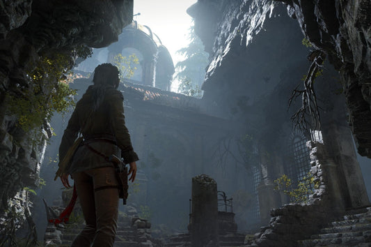 Tomb Raider Poster | Lara Croft Entering a Ruined Tomb - Video Games Poster
