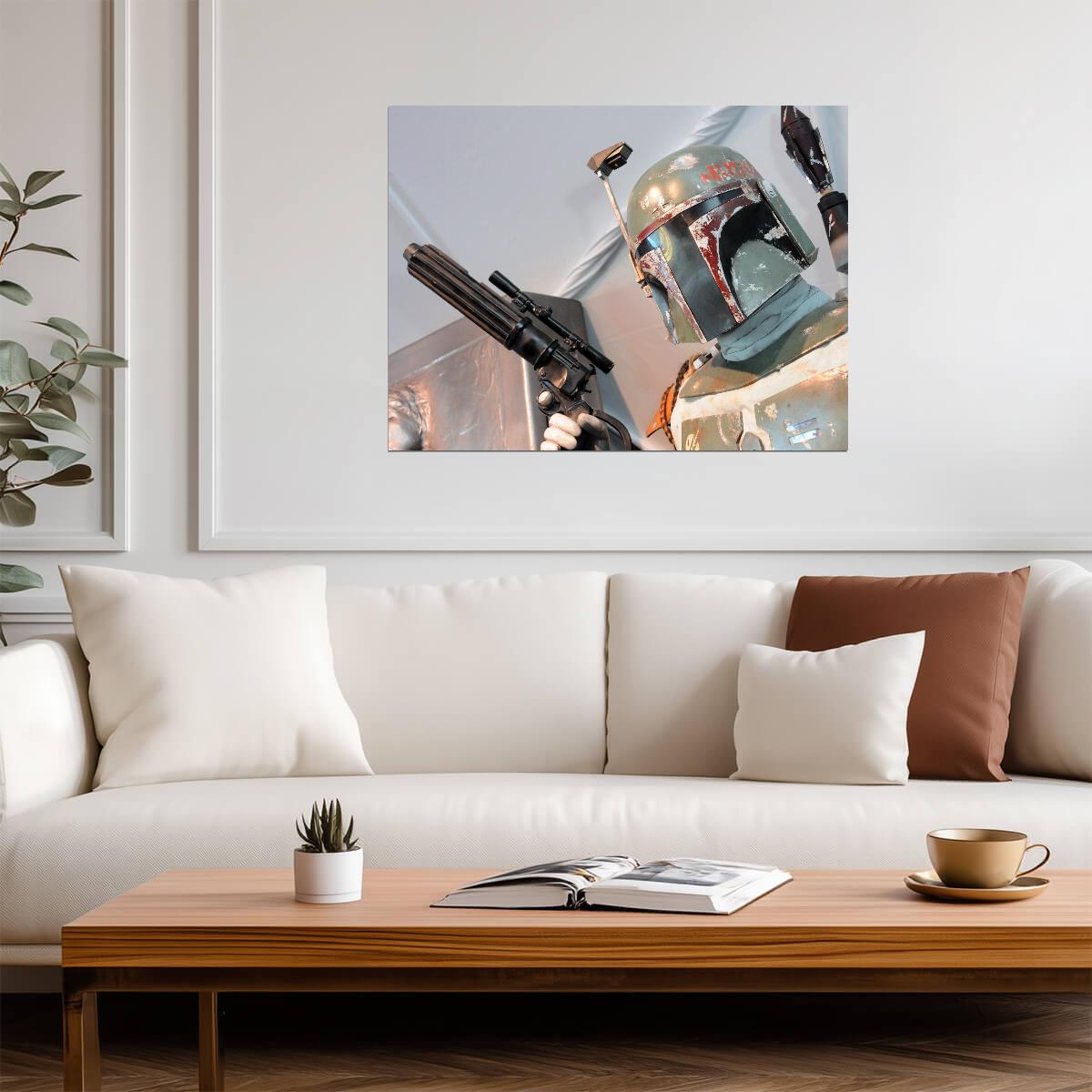 Boba Fett Star Wars Poster | Boba Fett Helmet and Blaster - Movies & TV Poster