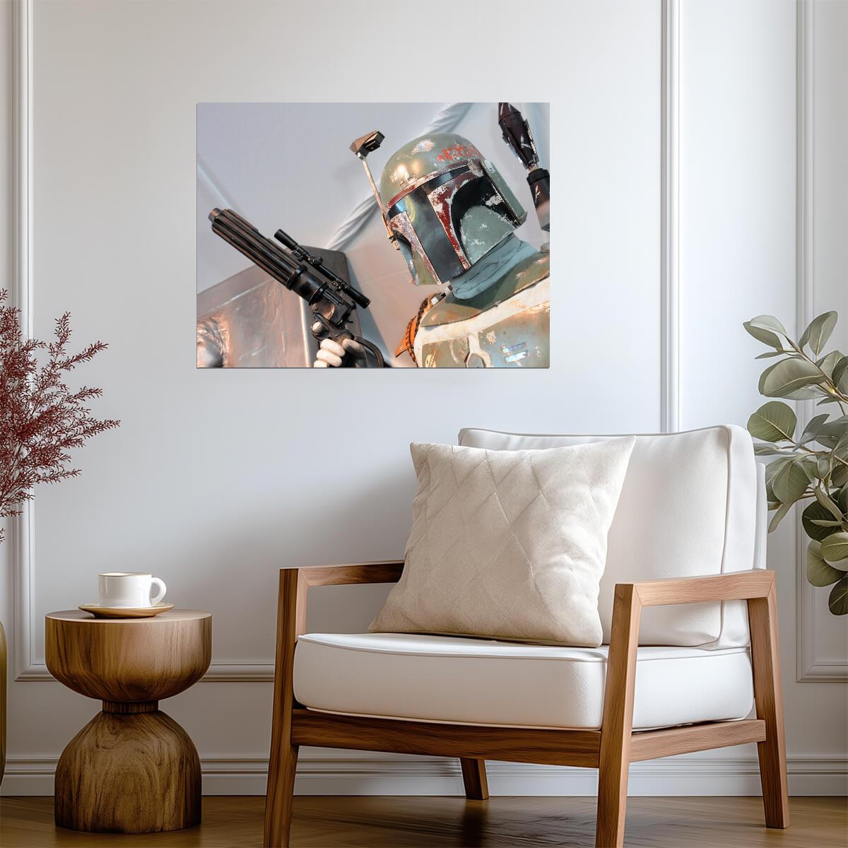 Boba Fett Star Wars Poster | Boba Fett Helmet and Blaster - Movies & TV Poster