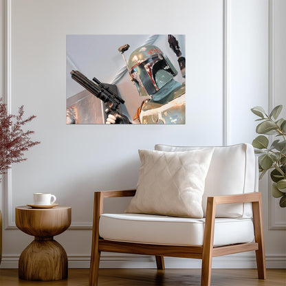 Boba Fett Star Wars Poster | Boba Fett Helmet and Blaster - Movies & TV Poster