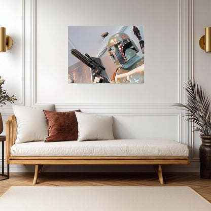 Boba Fett Star Wars Poster | Boba Fett Helmet and Blaster - Movies & TV Poster