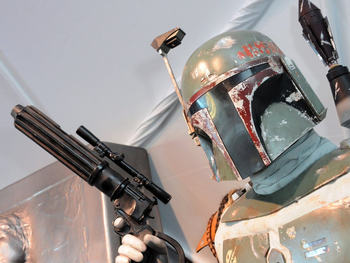 Boba Fett Star Wars Poster | Boba Fett Helmet and Blaster - Movies & TV Poster