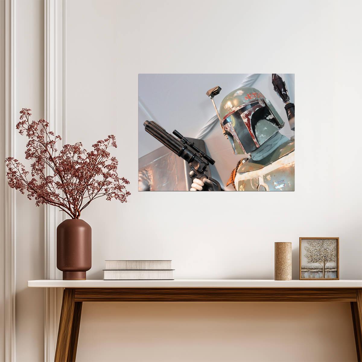 Boba Fett Star Wars Poster | Boba Fett Helmet and Blaster - Movies & TV Poster