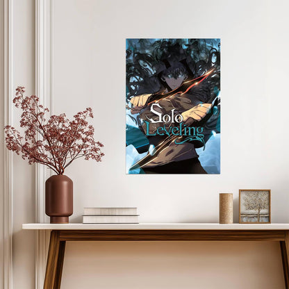 Solo Leveling Poster | Sung Jinwoo and the Shadow Army | Manhwa Illustration - Anime Poster