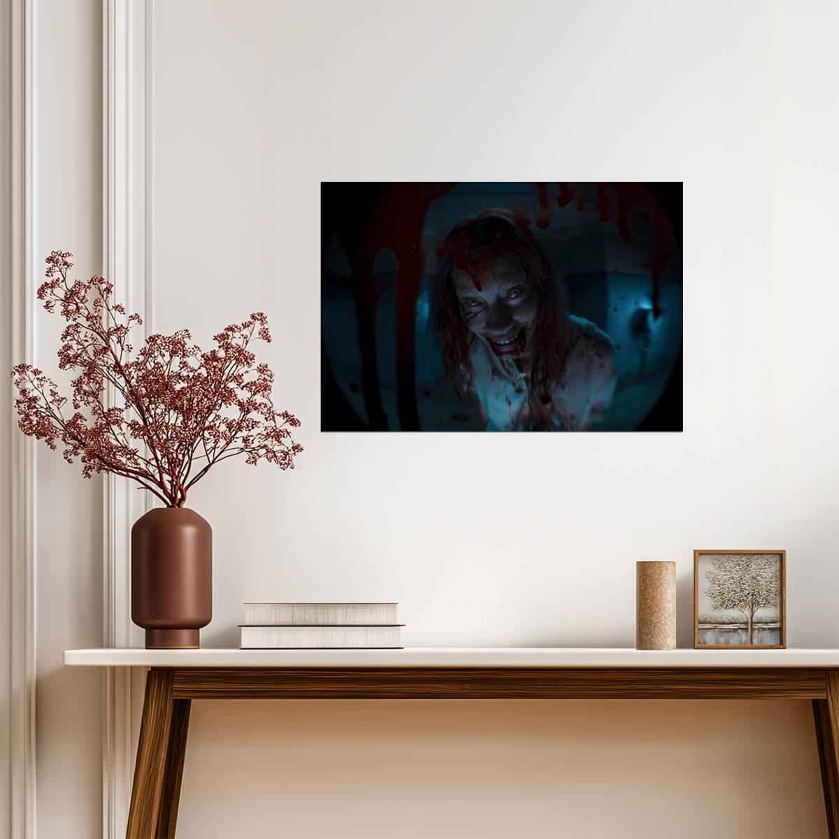 Evil Dead Rise Movie Poster | Possessed Ellie with Bloodied Hands - Movies & TV Poster