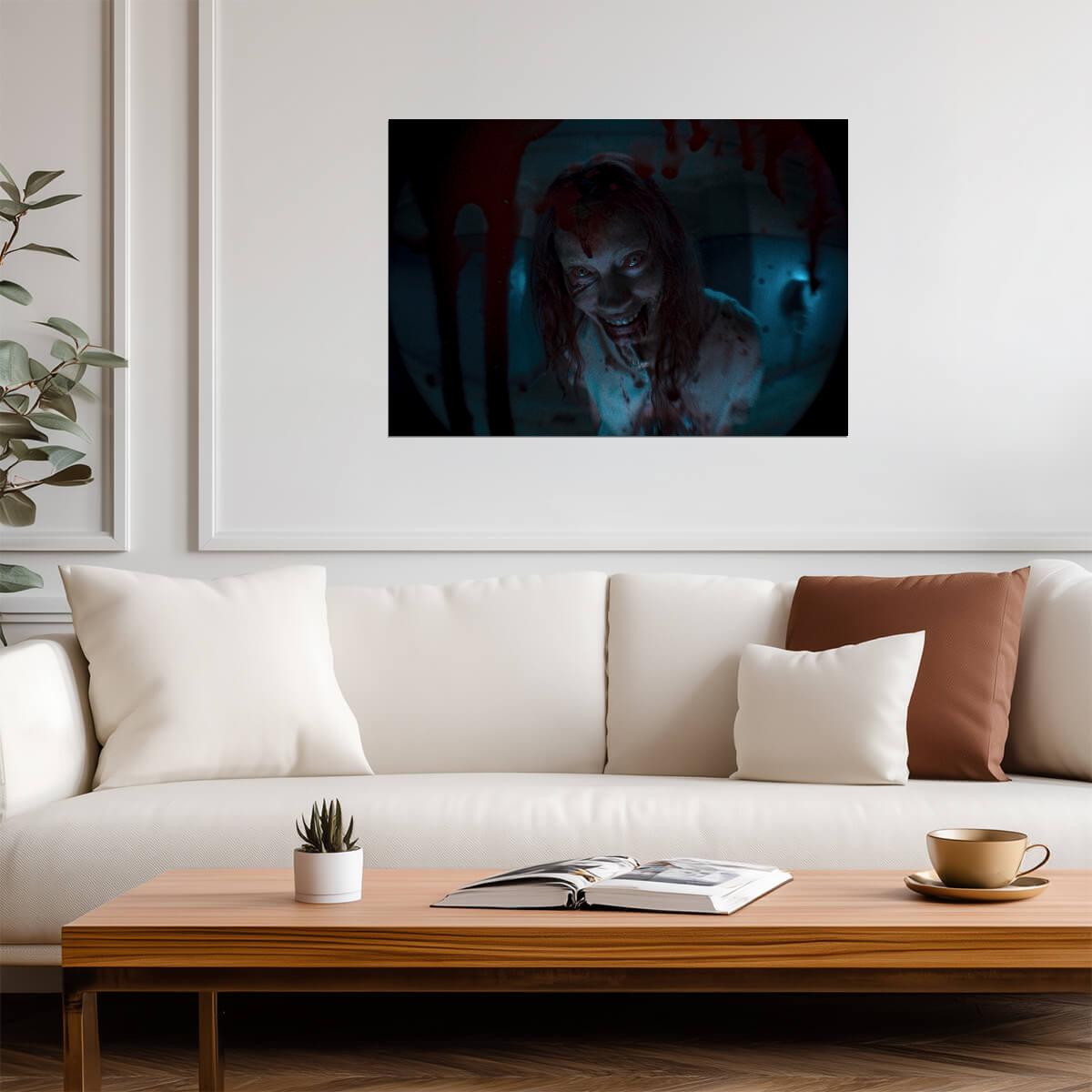 Evil Dead Rise Movie Poster | Possessed Ellie with Bloodied Hands - Movies & TV Poster