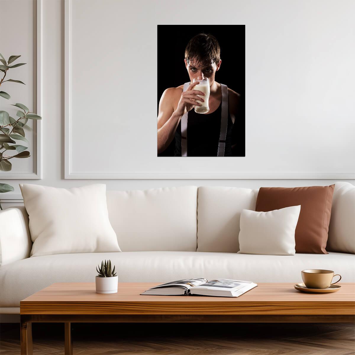 A Clockwork Orange Poster | Malcolm McDowell Drinking Milk Scene - Movies & TV Poster