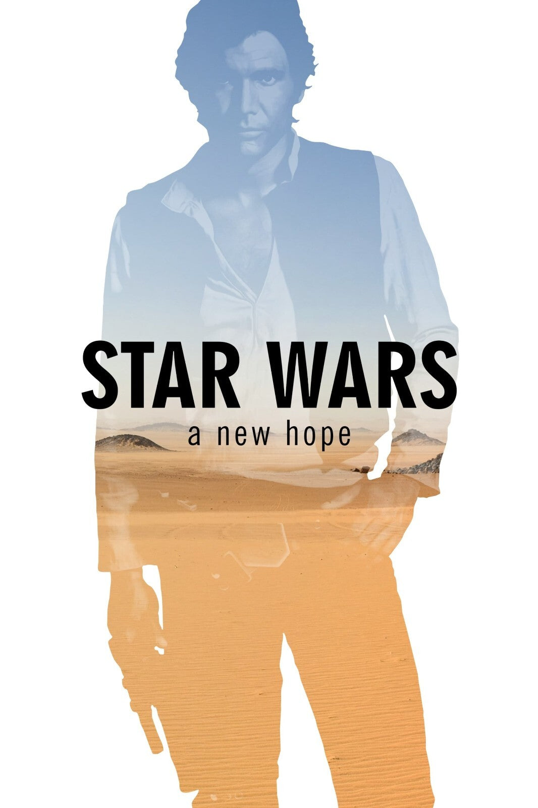 Star Wars A New Hope Movie Poster | Han Solo Silhouette Print - Movies & TV Poster