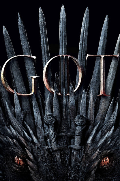 Game of Thrones Poster | Iron Throne with Dragon Eyes - Movies & TV Poster