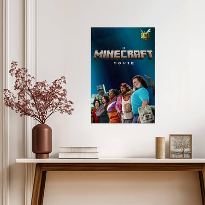 A Minecraft Movie Poster | Cast with Bee and Wolf - Movies & TV Poster