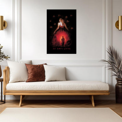 28 Days Later Poster | Red and Black Horror Collage Print - Movies & TV Poster