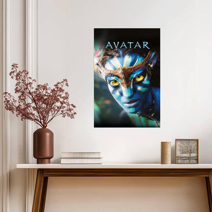 Avatar 2009 Movie Poster | Neytiri Painted Face Close-Up - Movies & TV Poster