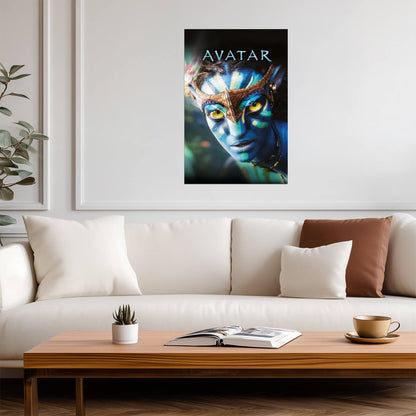 Avatar 2009 Movie Poster | Neytiri Painted Face Close-Up - Movies & TV Poster
