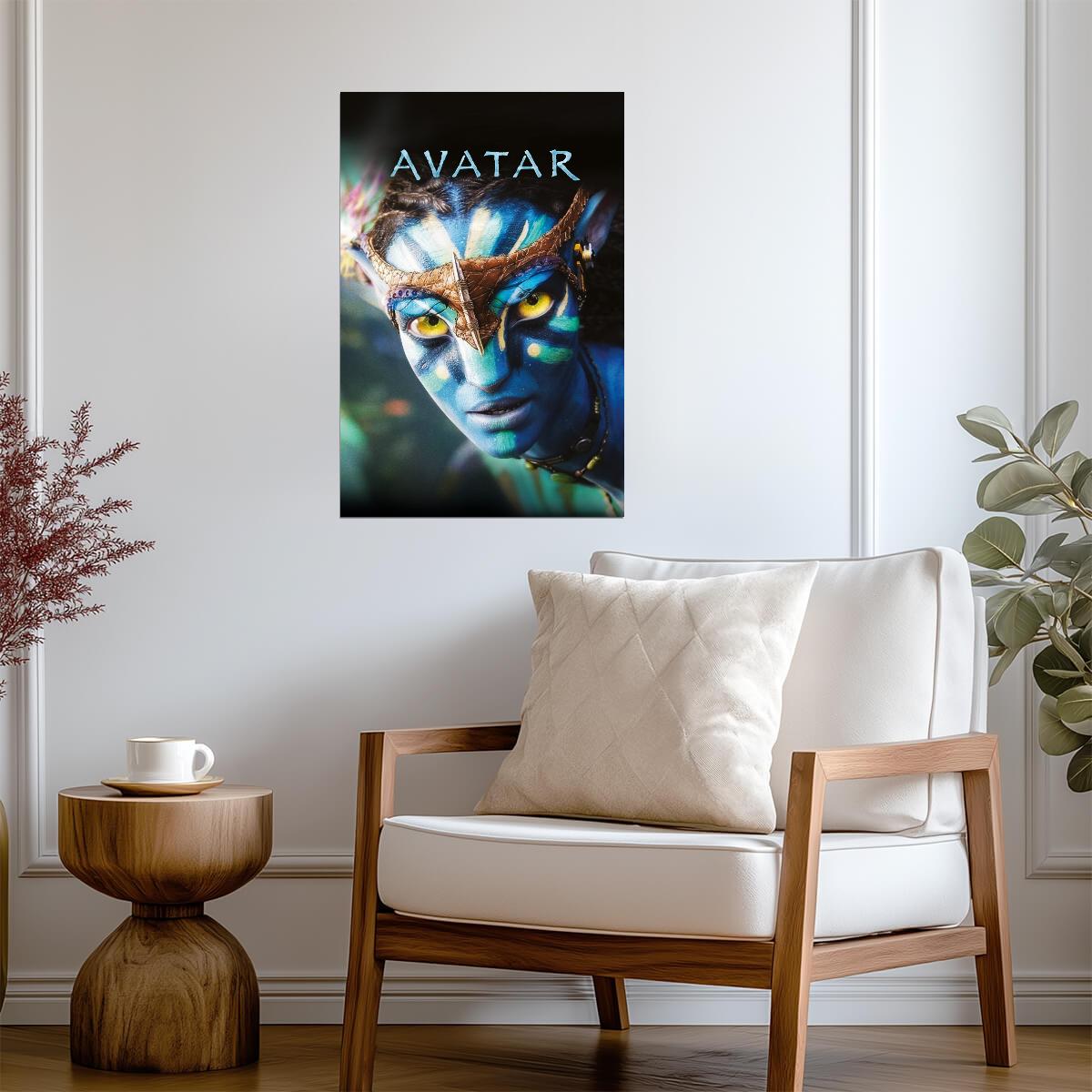 Avatar 2009 Movie Poster | Neytiri Painted Face Close-Up - Movies & TV Poster