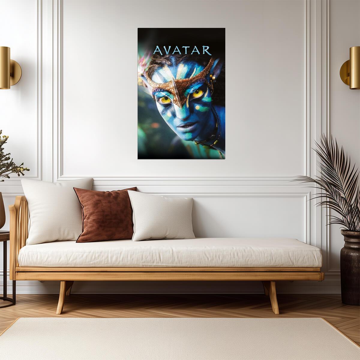 Avatar 2009 Movie Poster | Neytiri Painted Face Close-Up - Movies & TV Poster