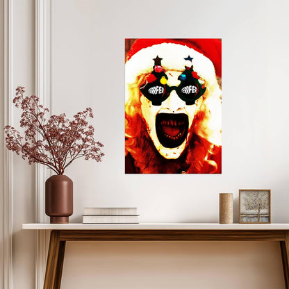 Terrifier 3 Movie Poster | Art the Clown with Christmas Ornament Eyes - Movies & TV Poster