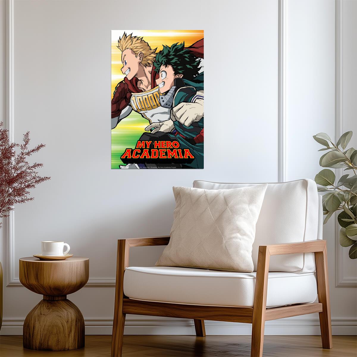My Hero Academia Poster | Deku and Mirio Togata in Action - Anime Poster