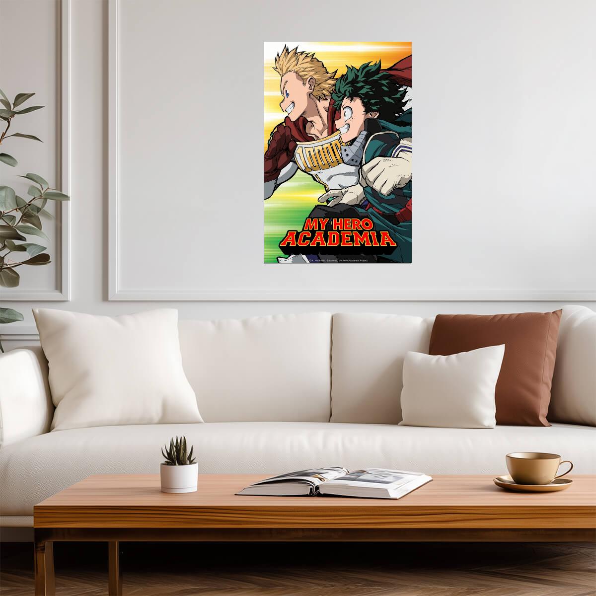 My Hero Academia Poster | Deku and Mirio Togata in Action - Anime Poster
