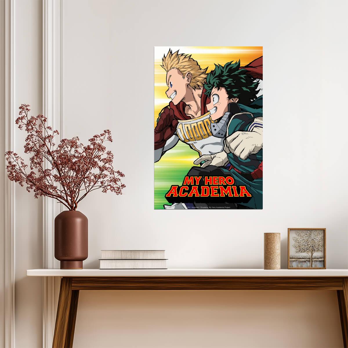 My Hero Academia Poster | Deku and Mirio Togata in Action - Anime Poster
