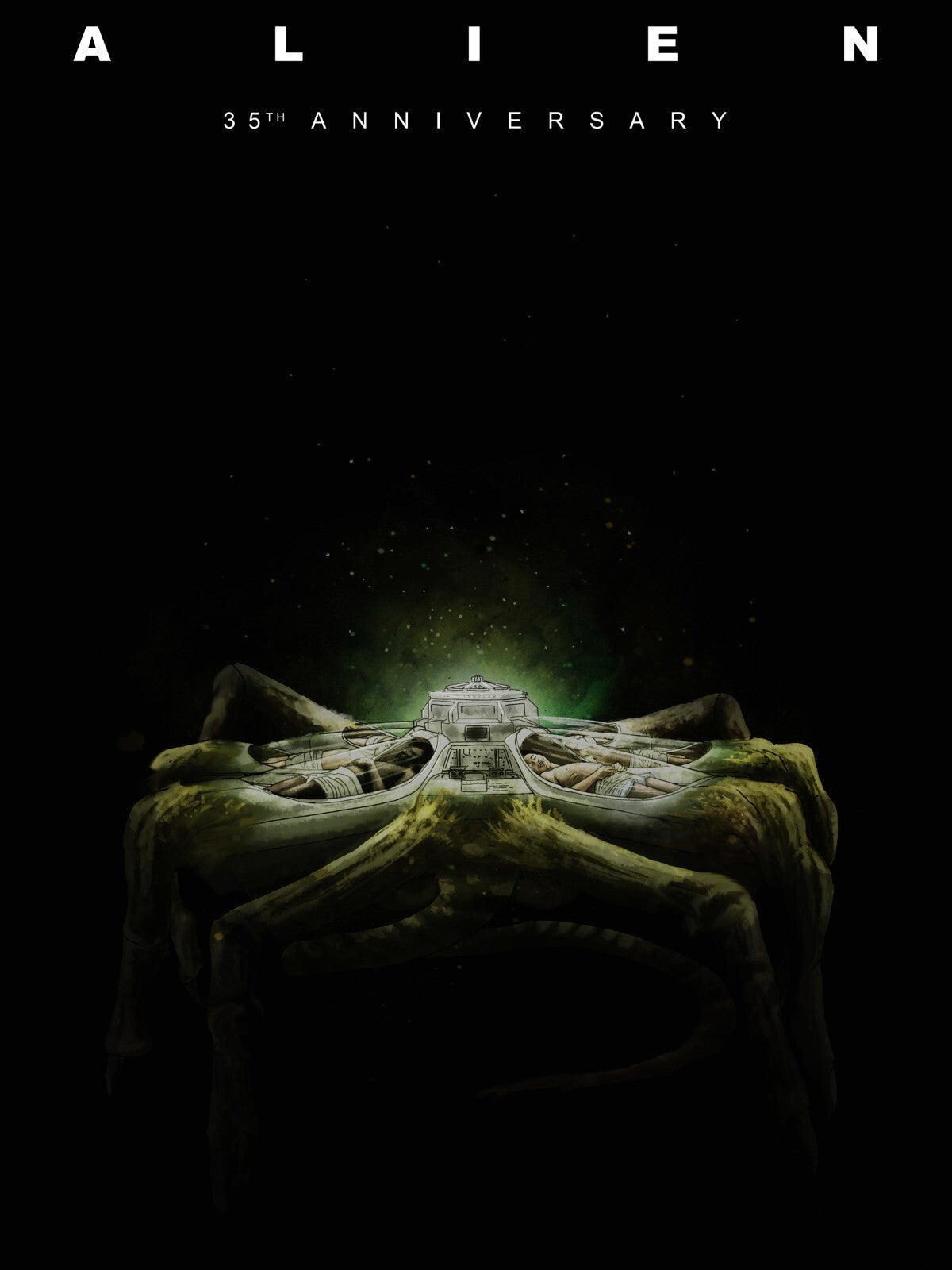 Alien 1979 35th Anniversary Horror Movie Poster | Facehugger - Movies & TV Poster