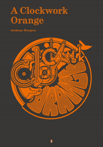 A Clockwork Orange Poster | Anthony Burgess Book Cover | Orange Gears Art Print - Type & Quotes Poster