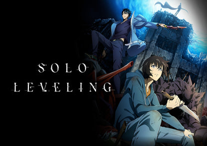 Solo Leveling Poster | Sung Jinwoo Before and After | Throne Collage - Anime Poster