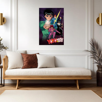 Yu Yu Hakusho Poster | Yusuke's Spirit Gun and Team Urameshi - Anime Poster