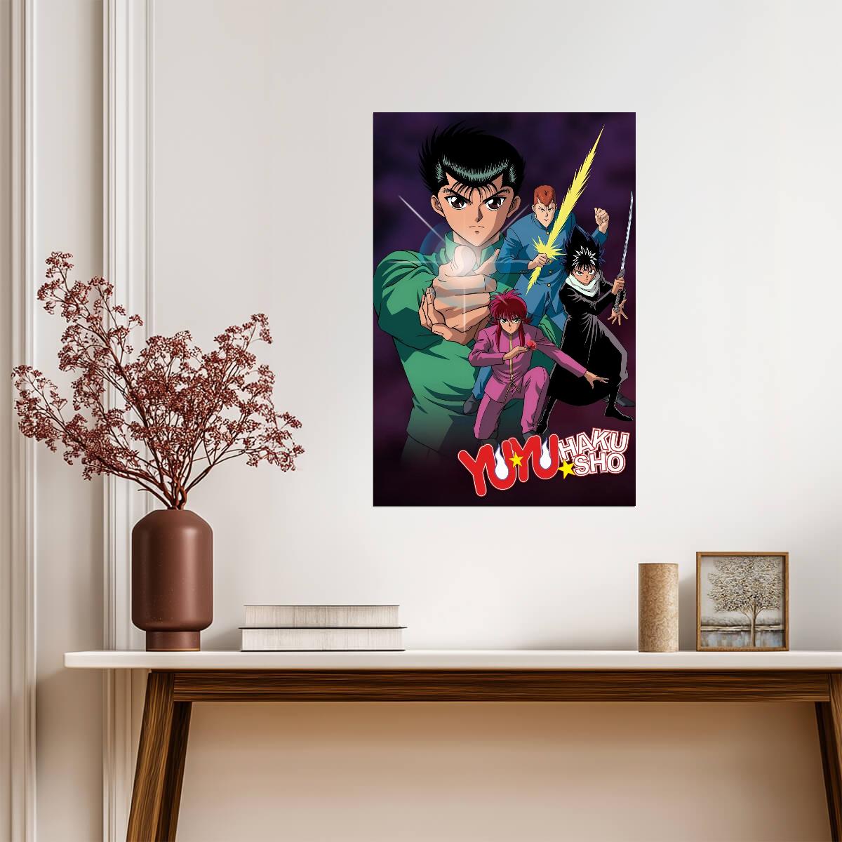 Yu Yu Hakusho Poster | Yusuke's Spirit Gun and Team Urameshi - Anime Poster