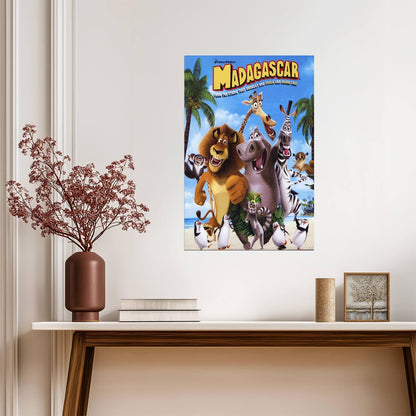 Madagascar Movie Poster | Alex, Marty, Melman and Gloria - Movies & TV Poster