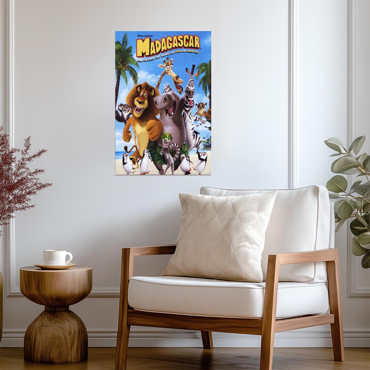 Madagascar Movie Poster | Alex, Marty, Melman and Gloria - Movies & TV Poster