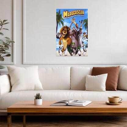 Madagascar Movie Poster | Alex, Marty, Melman and Gloria - Movies & TV Poster