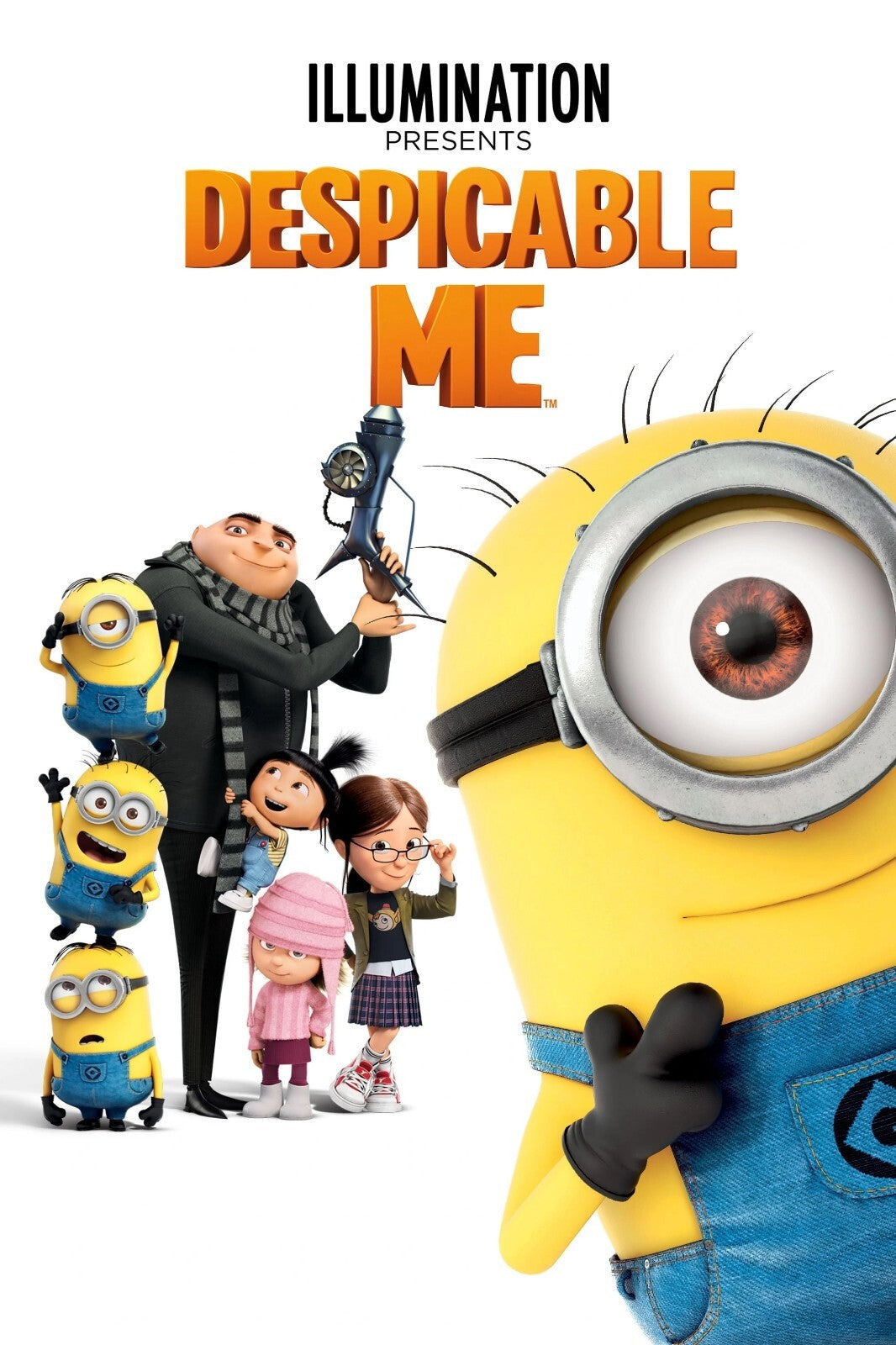 Despicable Me Movie Poster | Gru, the Girls and a Minion Close-Up - Movies & TV Poster