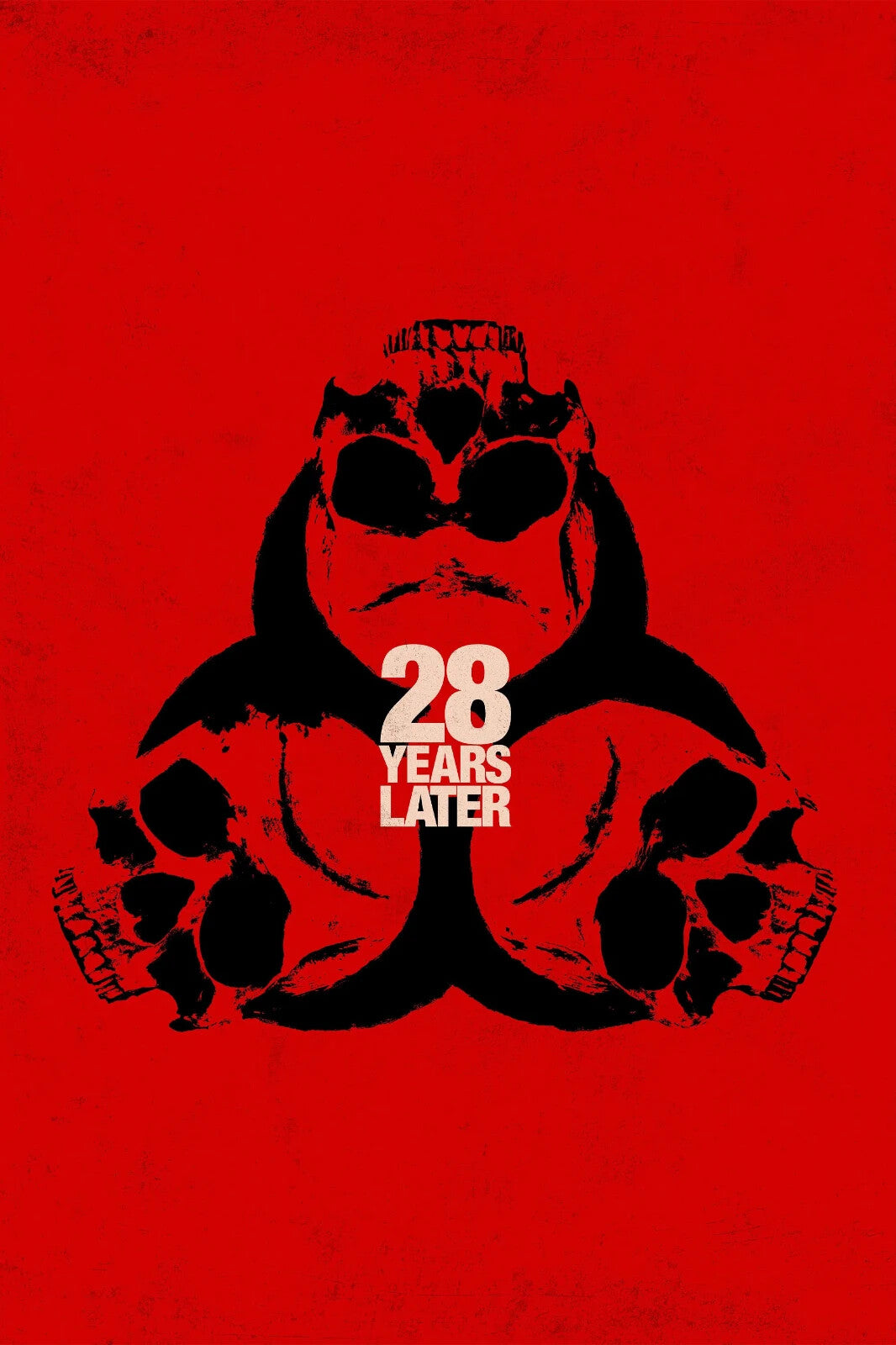 28 Years Later Poster | Three-Skull Biohazard Horror Graphic - Movies & TV Poster
