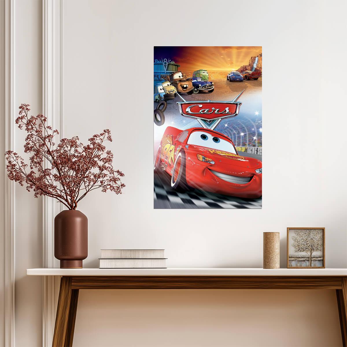 Cars 2006 Movie Poster | Racing and Radiator Springs Collage - Movies & TV Poster