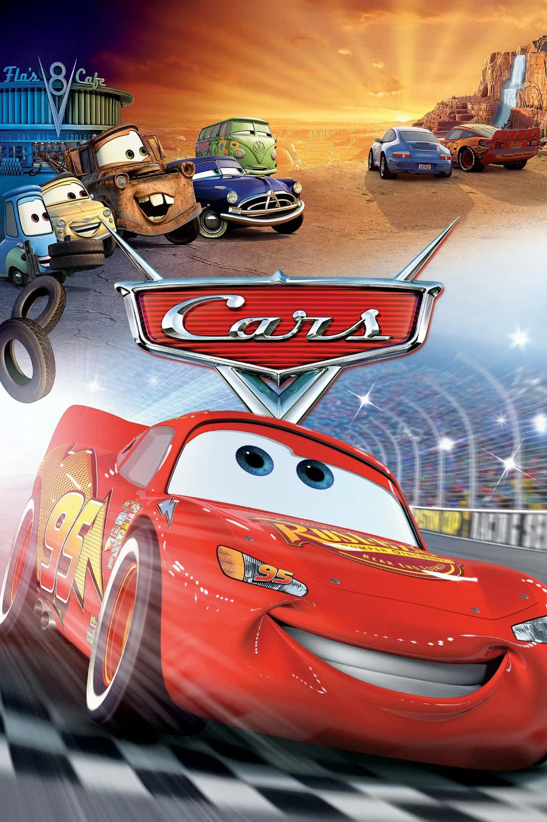 Cars 2006 Movie Poster | Racing and Radiator Springs Collage - Movies & TV Poster